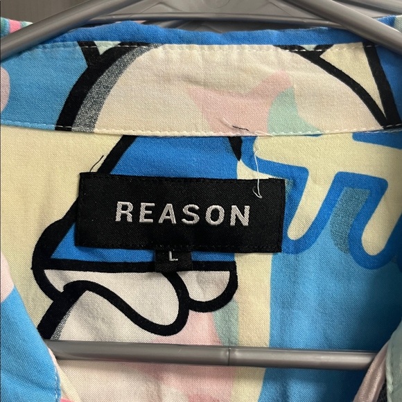 Reason Multicolor Graphic Casual Button Down Shirt - Picture 2 of 7